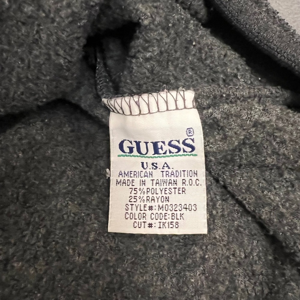 Guess Jeans Company Vintage 80's 90's Mens Medium Charcoal‎ Fleece Sweatshirt - Picture 7 of 8